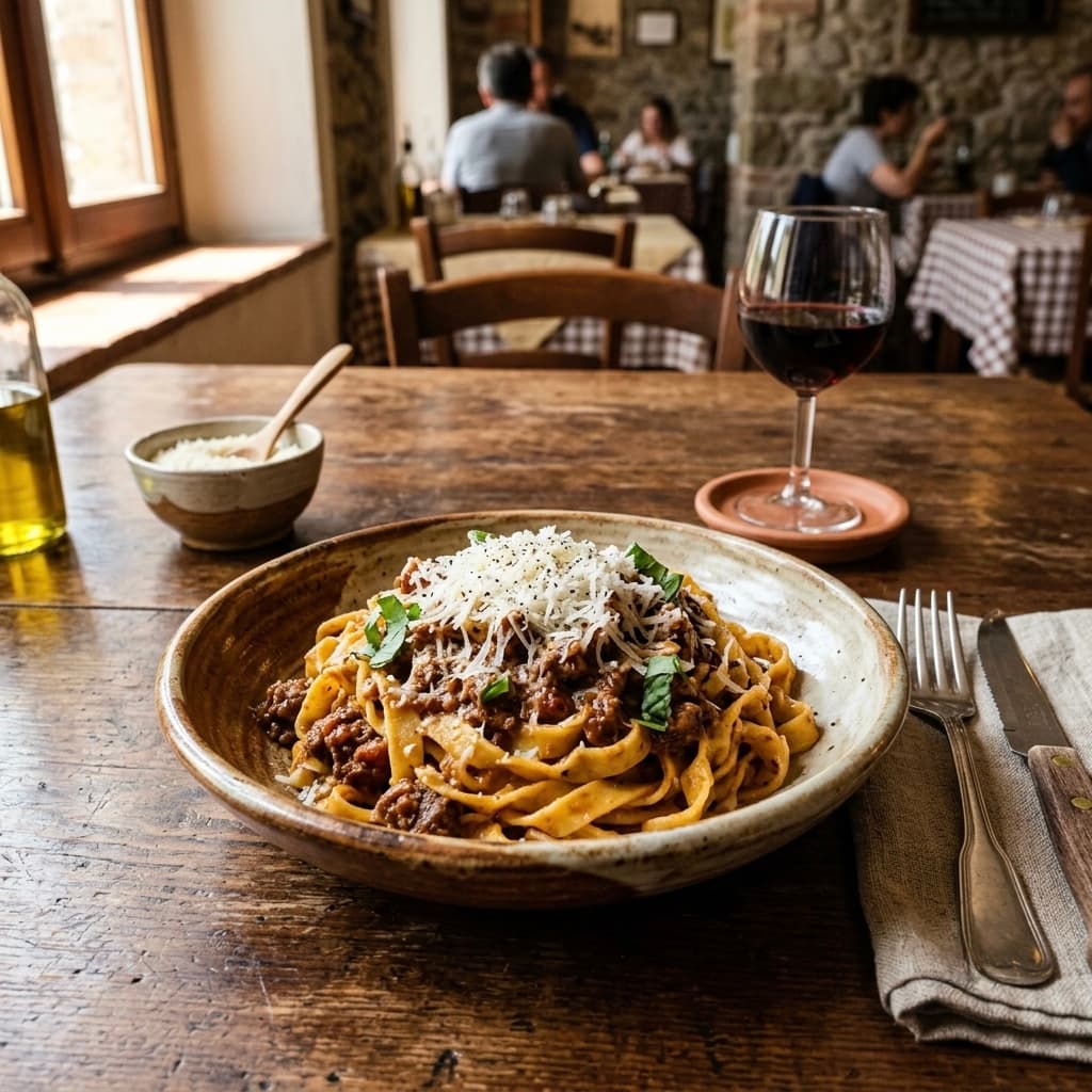Tagliatelle al ragù maison